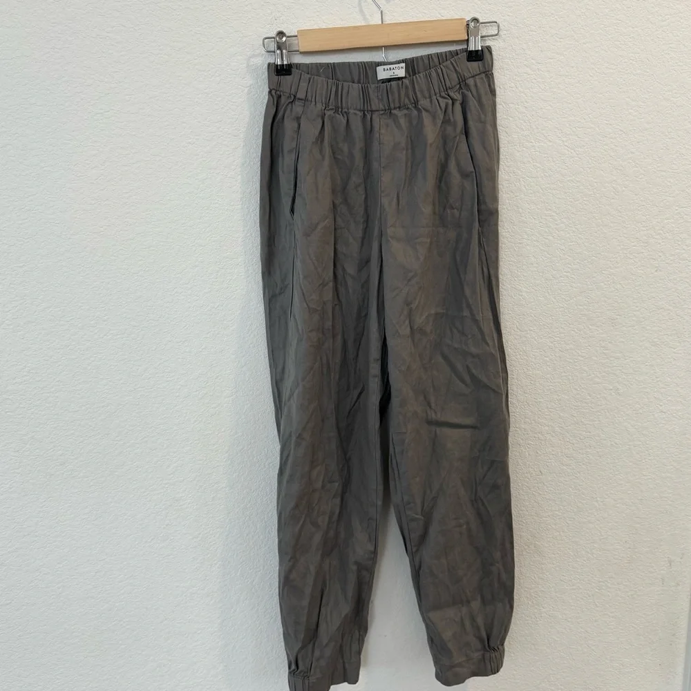 Babaton- Aritzia’s Babaton Linen Lyocell Blend Grey Pants- S